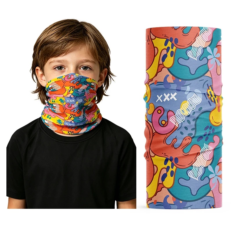 Kids Face Mask - Kinderen Koelende IJzijde Halsband Zomer UV-bescherming