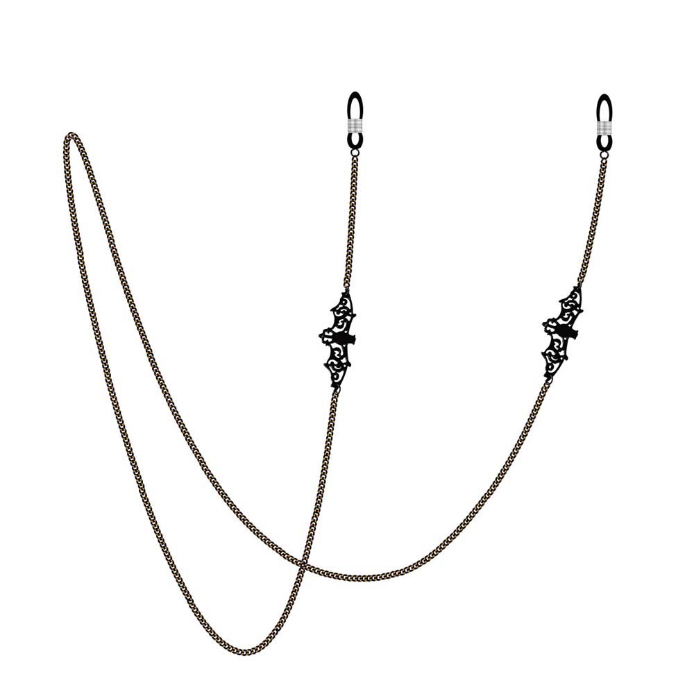 Mask Chain Holder - Antislip trendy holle zwarte vleermuis casual